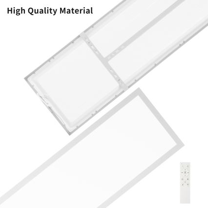 Brilagi - Iluminação de teto para casa de banho LED com regulação FRAME SMART LED/50W/230V 120x30 cm 3000-6000K IP44 prateado + comando