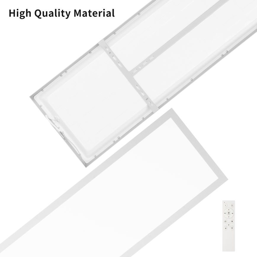 Brilagi - Iluminação de teto para casa de banho LED com regulação FRAME SMART LED/50W/230V 120x30 cm 3000-6000K IP44 prateado + comando