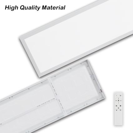 Brilagi - Iluminação de teto para casa de banho LED com regulação FRAME SMART LED/50W/230V 30x120 cm 3000-6000K IP44 branco + comando
