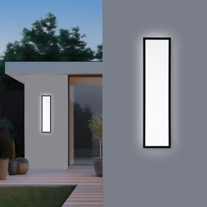 Brilagi - Iluminação de teto para casa de banho LED com regulação FRAME SMART LED/50W/230V 30x120 cm 3000-6000K IP44 preto + comando