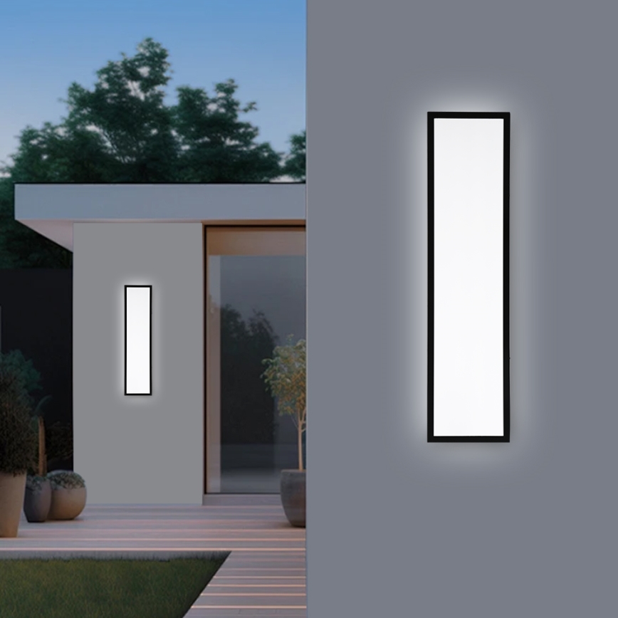 Brilagi - Iluminação de teto para casa de banho LED com regulação FRAME SMART LED/50W/230V 30x120 cm 3000-6000K IP44 preto + comando