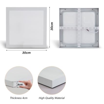 Brilagi - Iluminação de teto para casa de banho LED FRAME LED/24W/230V 30x30 cm 3000/4000/6000K IP44 branco