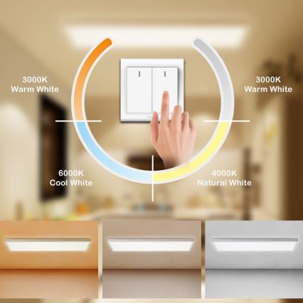 Brilagi - Iluminação de teto para casa de banho LED FRAME LED/50W/230V 30x120 cm 3000/4000/6000K IP44 branco