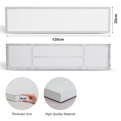 Brilagi - Iluminação de teto para casa de banho LED FRAME LED/50W/230V 30x120 cm 3000/4000/6000K IP44 branco