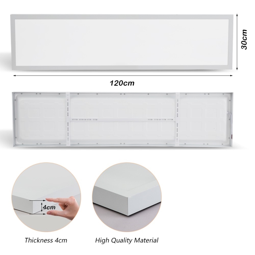 Brilagi - Iluminação de teto para casa de banho LED FRAME LED/50W/230V 30x120 cm 3000/4000/6000K IP44 branco