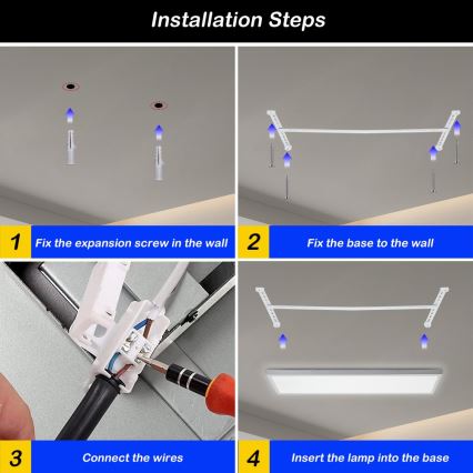 Brilagi - Iluminação de teto para casa de banho LED FRAME LED/50W/230V 30x120 cm 3000/4000/6000K IP44 branco