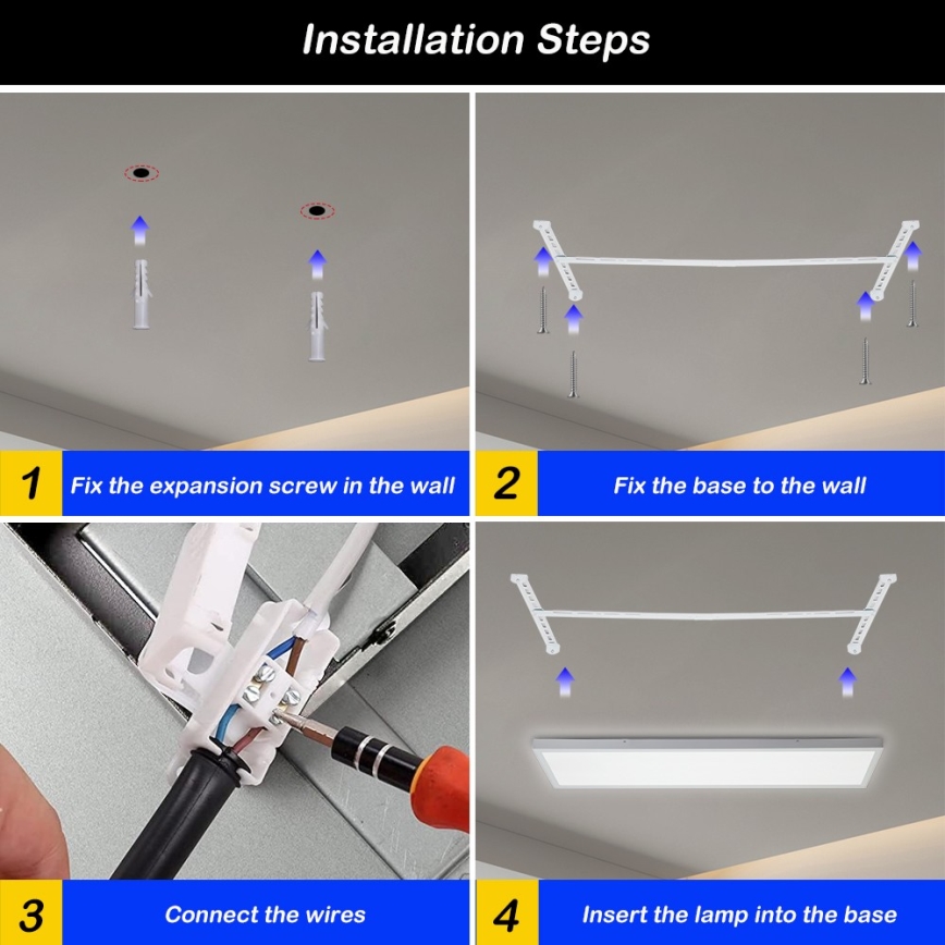 Brilagi - Iluminação de teto para casa de banho LED FRAME LED/50W/230V 30x120 cm 3000/4000/6000K IP44 branco