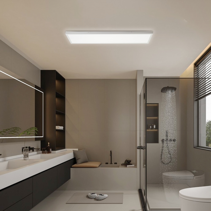 Brilagi - Iluminação de teto para casa de banho LED FRAME LED/50W/230V 30x120 cm 3000/4000/6000K IP44 branco