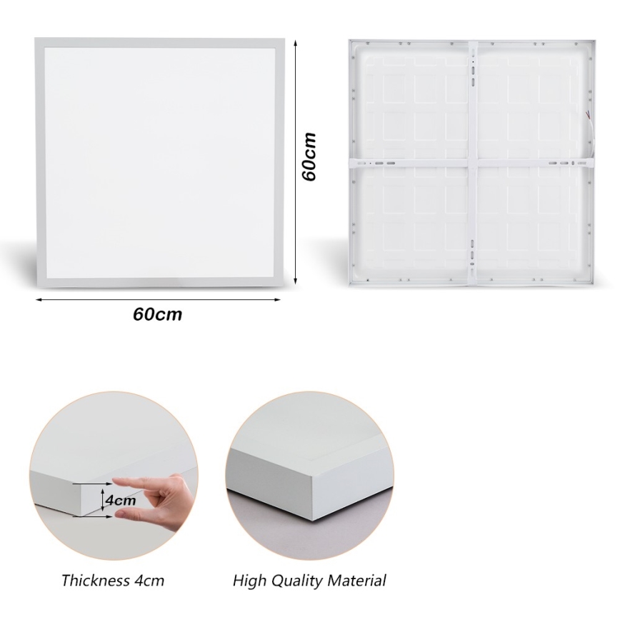 Brilagi - Iluminação de teto para casa de banho LED FRAME LED/50W/230V 60x60 cm 3000/4000/6000K IP44 branco