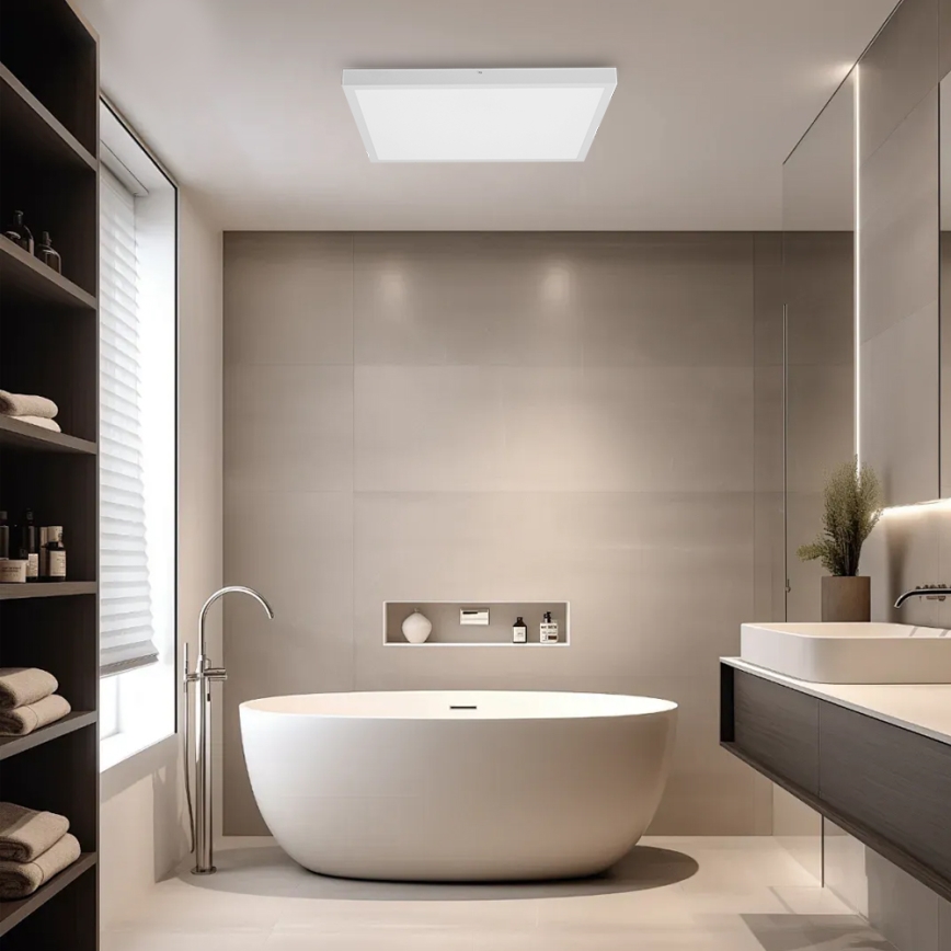 Brilagi - Iluminação de teto para casa de banho LED FRAME LED/50W/230V 60x60 cm 3000/4000/6000K IP44 branco
