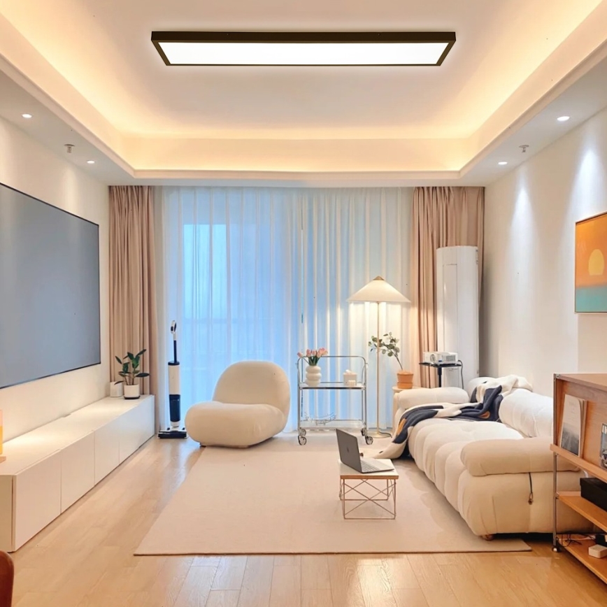Brilagi - Iluminação de teto para casa de banho LED FRAME LED/50W/230V 30x120 cm 3000/4000/6000K IP44 preto
