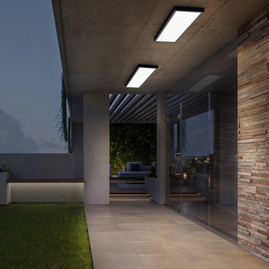 Brilagi - Iluminação de teto para casa de banho LED FRAME LED/50W/230V 30x120 cm 3000/4000/6000K IP44 preto