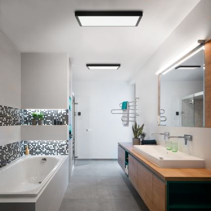 Brilagi - Iluminação de teto para casa de banho LED FRAME LED/50W/230V 60x60 cm 3000/4000/6000K IP44 preto