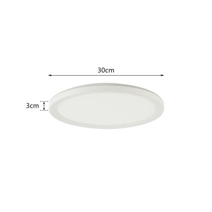 Brilagi - Iluminação de teto para casa de banho LED ULTRA SLIM LED/18W/230V diâmetro 30 cm branco IP54