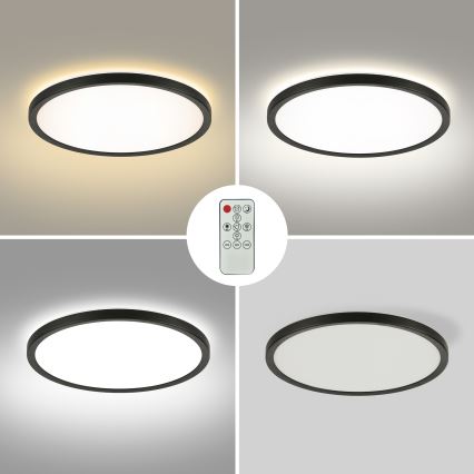 Brilagi - Iluminação de teto para casa de banho LED ULTRA SLIM LED/18W/230V diâmetro 30 cm preto IP54