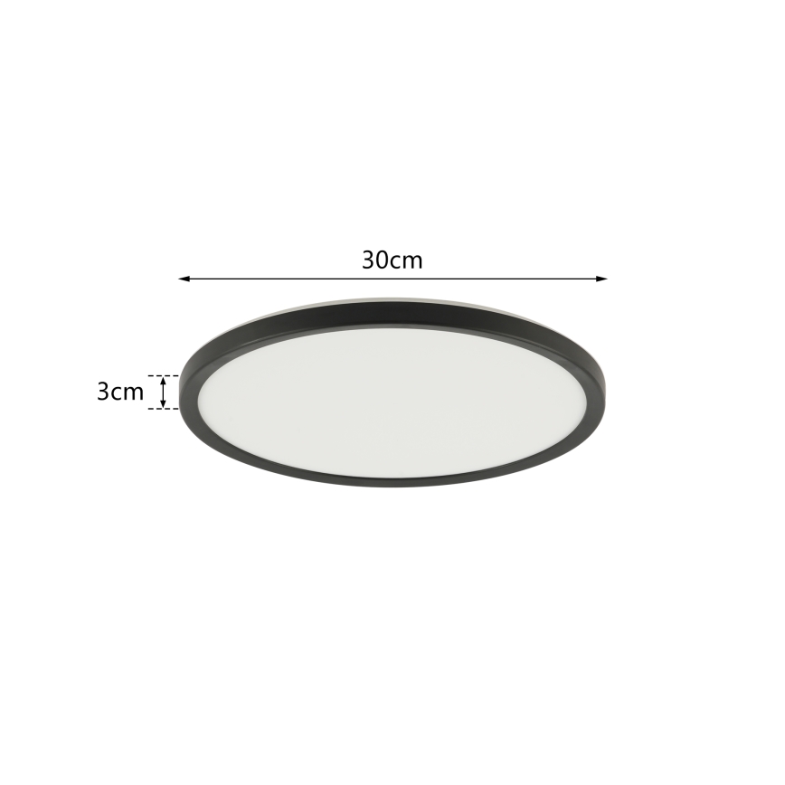 Brilagi - Iluminação de teto para casa de banho LED ULTRA SLIM LED/18W/230V diâmetro 30 cm preto IP54