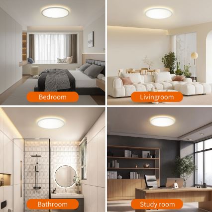 Brilagi - Iluminação de teto para casa de banho LED ULTRA SLIM LED/24W/230V diâmetro 42 cm branco IP54