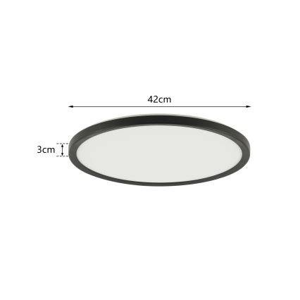 Brilagi - Iluminação de teto para casa de banho LED ULTRA SLIM LED/24W/230V diâmetro 42 cm preto IP54