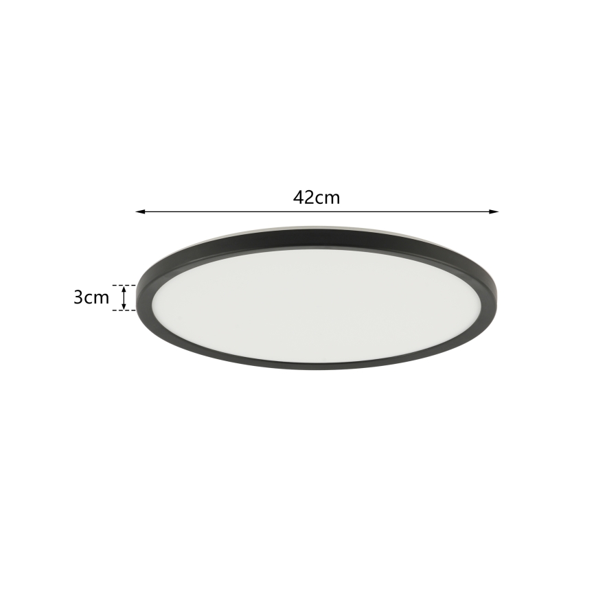 Brilagi - Iluminação de teto para casa de banho LED ULTRA SLIM LED/24W/230V diâmetro 42 cm preto IP54