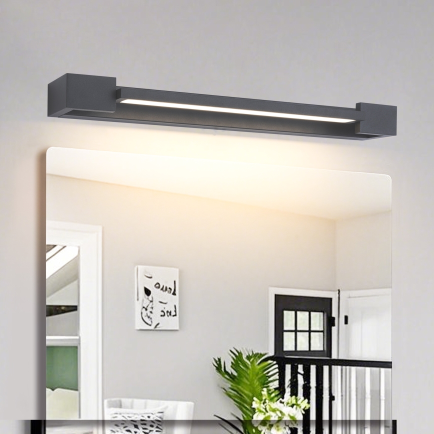 Brilagi - Iluminação LED para espelho de casa de banho AQUA LINE LED/12W/230V 45 cm IP44 antracite