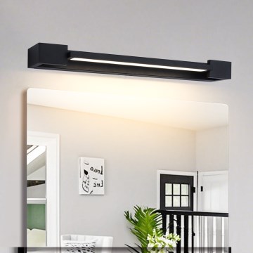 Brilagi - Iluminação LED para espelho de casa de banho AQUA LINE LED/12W/230V 45 cm IP44 preta
