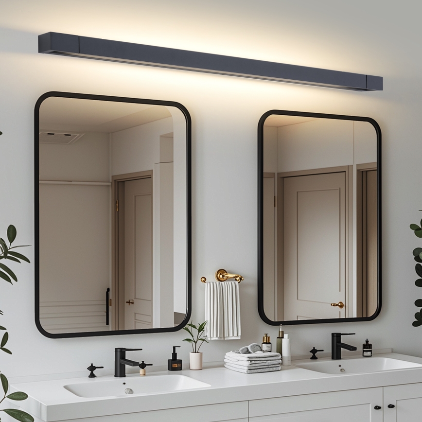 Brilagi - Iluminação LED para espelho de casa de banho AQUA LINE LED/36W/230V 120 cm IP44 preta