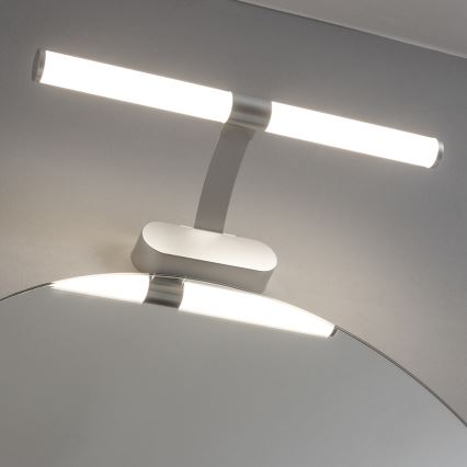 Brilagi - Iluminação LED para espelho 2 em 1 TUBEO LED/6W/230V 40 cm IP44 prateada