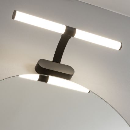 Brilagi - Iluminação LED para espelho de casa de banho 2 em 1 TUBEO LED/6W/230V 40 cm IP44 preto