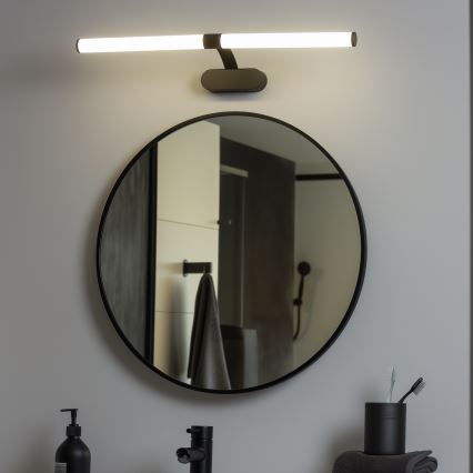 Brilagi - Iluminação LED 2 em 1 para espelho de casa de banho TUBEO LED/8W/230V 60 cm IP44 preta