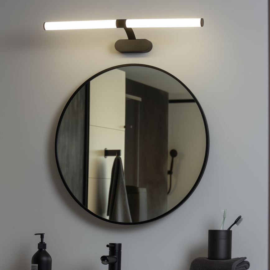 Brilagi - Iluminação LED 2 em 1 para espelho de casa de banho TUBEO LED/8W/230V 60 cm IP44 preta