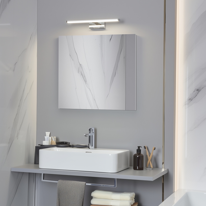 Brilagi - Iluminação LED para espelho de casa de banho 3 em 1 VESTRA LED/8W/230V 40 cm IP44 cromado brilhante