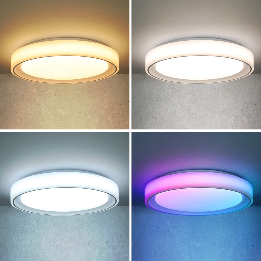 Brilagi - Iluminação de teto LED RGB com regulação FLOCO LED/30W/230V 3000-6500K Wi-Fi Tuya + LED/6W + comando