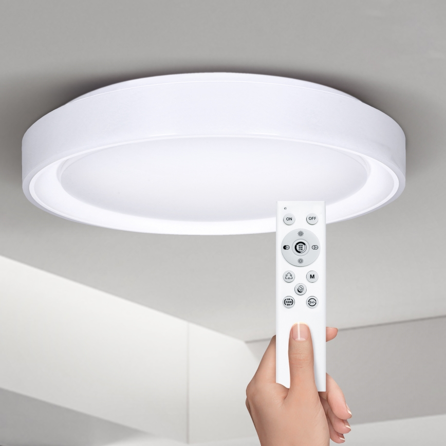 Brilagi - Iluminação de teto LED RGB com regulação FLOCO LED/30W/230V 3000-6500K Wi-Fi Tuya + LED/6W + comando