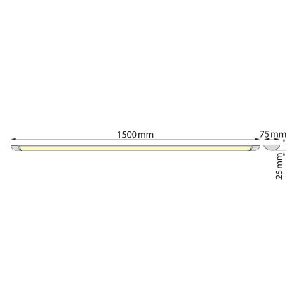 Brilagi - Iluminação para armário de cozinha LED LUMA LED/40W/230V 150 cm