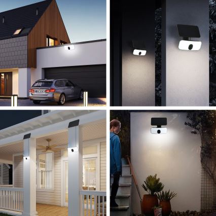 Brilagi - Iluminação solar de parede LED com sensor ROOF LED/13W/5V IP65