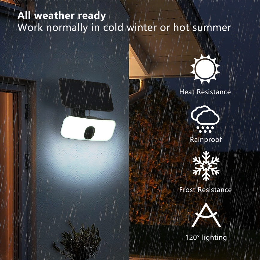 Brilagi - Iluminação solar de parede LED com sensor ROOF LED/13W/5V IP65