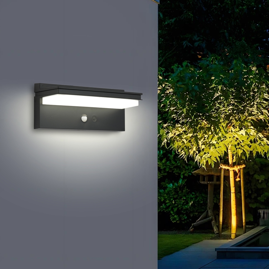 Brilagi - Iluminação solar de parede LED com sensor SOL SENSE LED/10W/3,7V 4000 mAh IP44