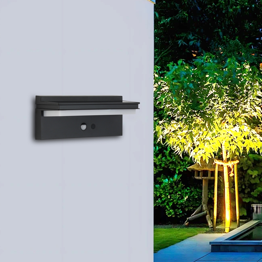 Brilagi - Iluminação solar de parede LED com sensor SOL SENSE LED/10W/3,7V 4000 mAh IP44