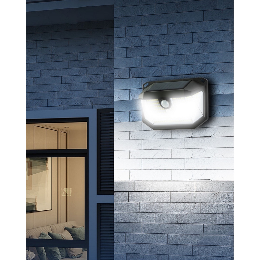 Brilagi - LED Candeeiro de parede solar com sensor de movimento e anoitecer WALLIE LED/4W/5,5V 1200mAh 6500K IP65