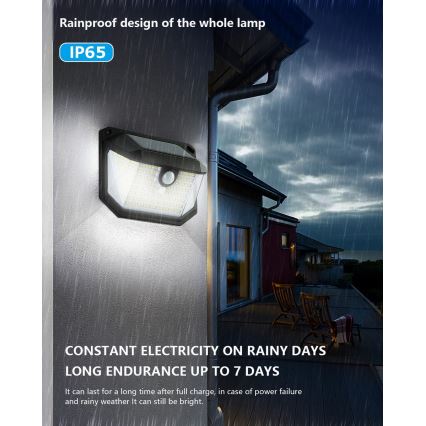 Brilagi - LED Candeeiro de parede solar com sensor de movimento e anoitecer WALLIE LED/4W/5,5V 1200mAh 6500K IP65