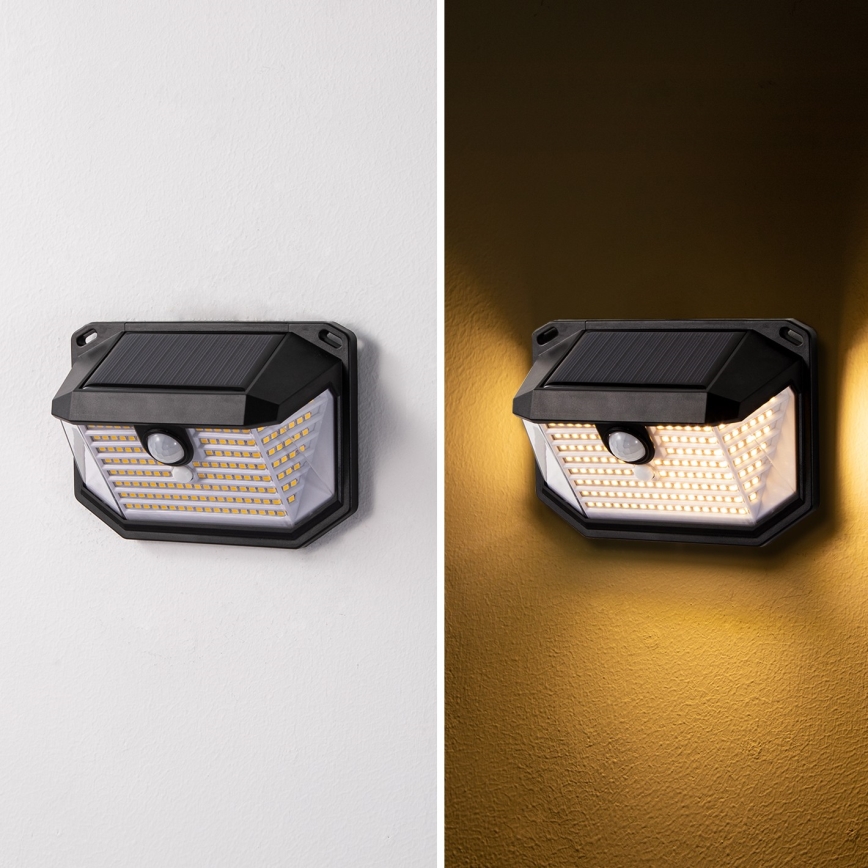 Brilagi - LED Candeeiro de parede solar com sensor de movimento e anoitecer WALLIE LED/4W/5,5V 1200 mAh 3000K IP65