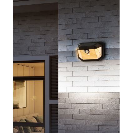 Brilagi - LED Candeeiro de parede solar com sensor de movimento e anoitecer WALLIE LED/4W/5,5V 1200 mAh 3000K IP65