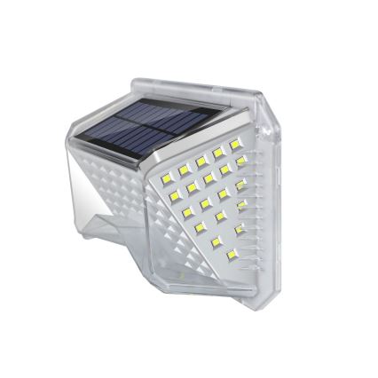 Brilagi - LED Candeeiro de parede solar com sensor de movimento e anoitecer WALLIE LED/4W/5,5V 1200 mAh 6500K IP64 prateado