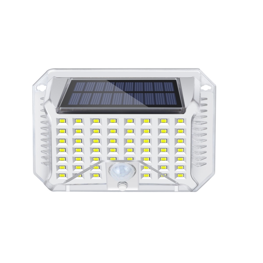Brilagi - LED Candeeiro de parede solar com sensor de movimento e anoitecer WALLIE LED/4W/5,5V 1200 mAh 6500K IP64 prateado