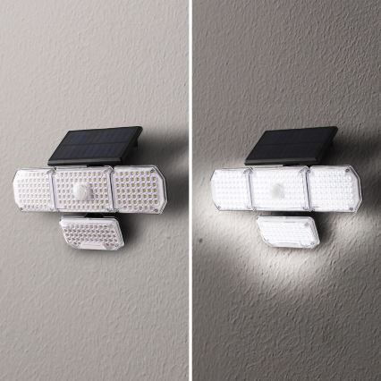 Brilagi - LED Candeeiro de parede solar com sensor de movimento e anoitecer WALLIE LED/5W/5,5V 2400 mAh IP65