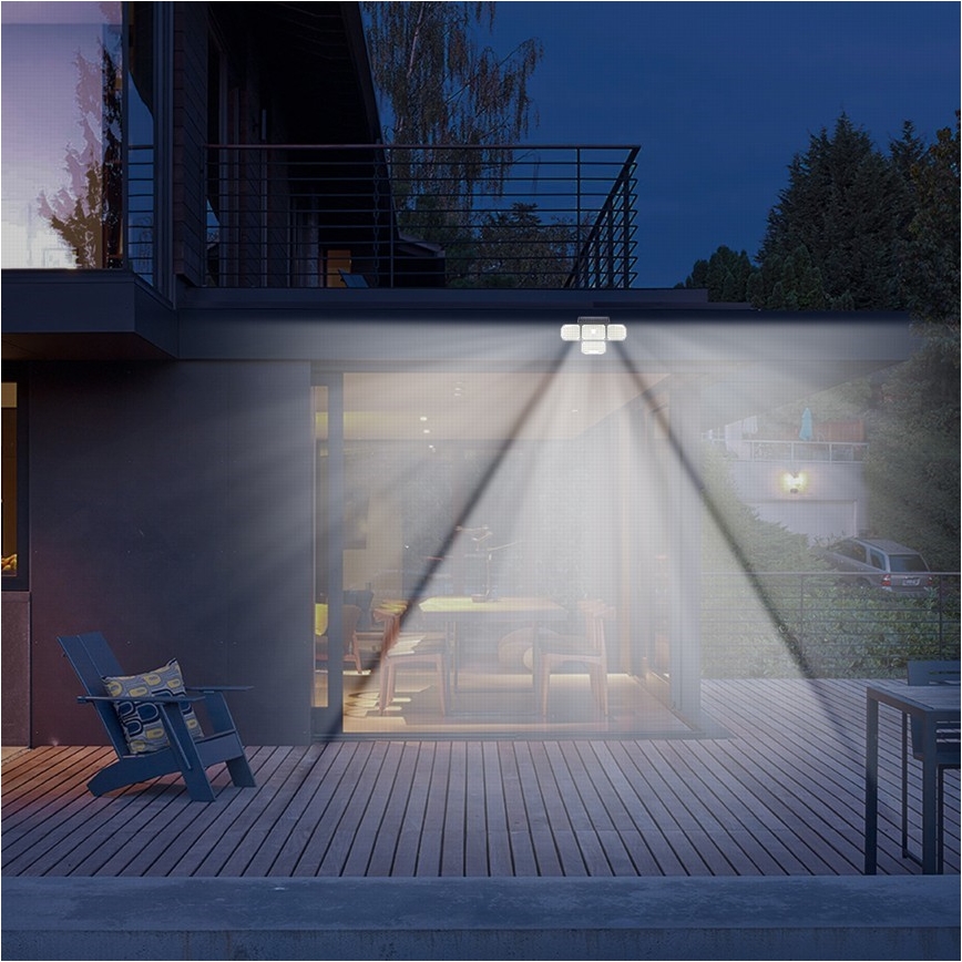 Brilagi - LED Candeeiro de parede solar com sensor de movimento e anoitecer WALLIE LED/5W/5,5V 2400 mAh IP65