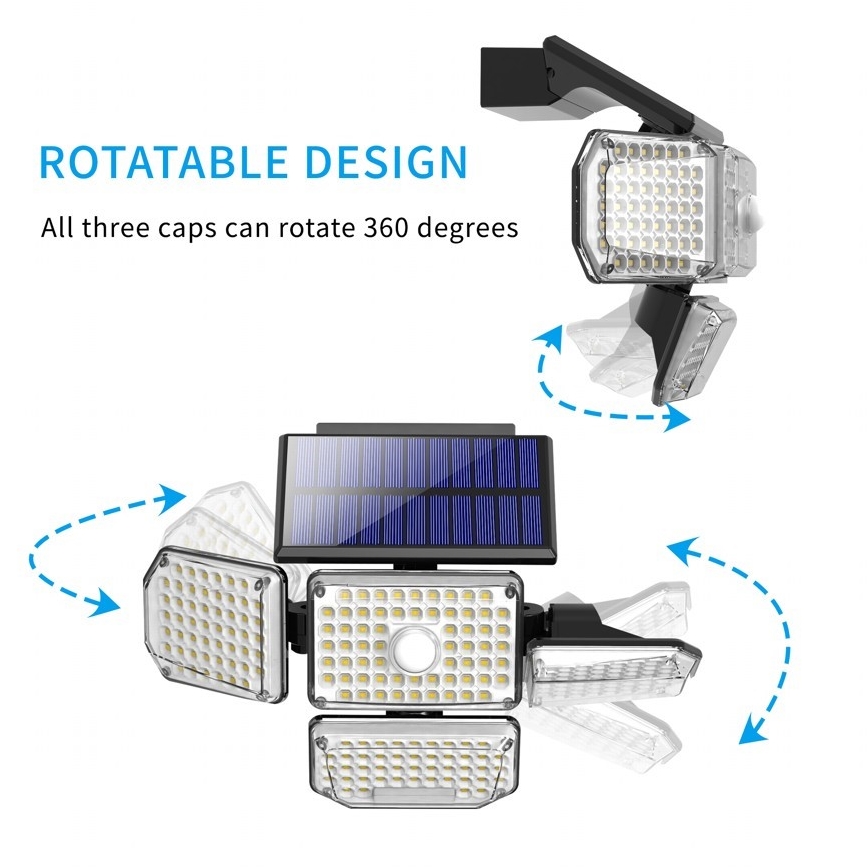 Brilagi - LED Candeeiro de parede solar com sensor de movimento e anoitecer WALLIE LED/5W/5,5V 2400 mAh IP65