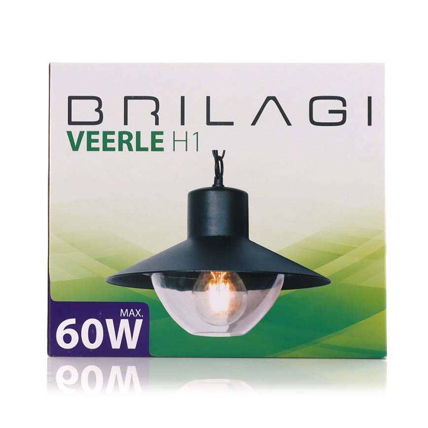 Brilagi - Iluminação suspensa exterior LED VEERLE 1xE27/60W/230V IP44