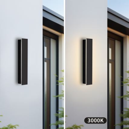 Brilagi - Aplique de Parede LED Exterior LINEAR LED/8W/230V 3000K IP65 30 cm preto CRI 90