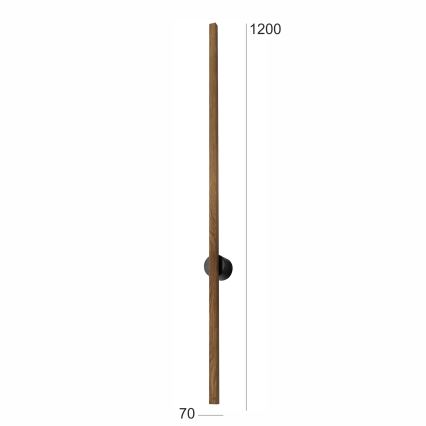 Brilagi - Luminária de Parede LED WOODY LINE LED/12W/230V 120 cm carvalho nogueira